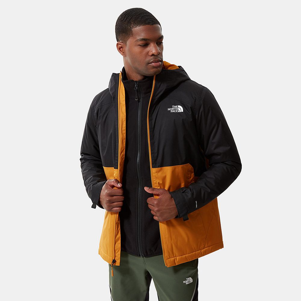 The North Face Insulated Jacket Mens Australia - The North Face Millerton Yellow / Black Hiking (SZL